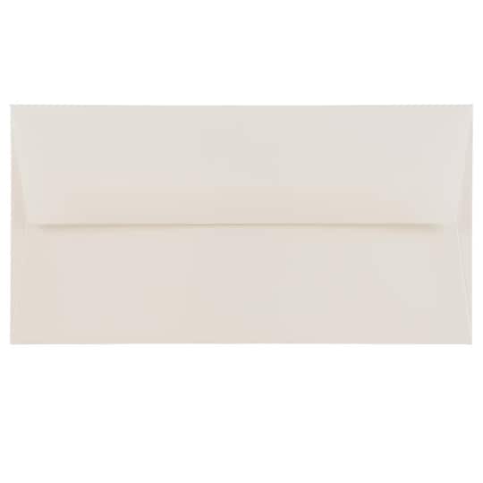 JAM Paper 3.825" x 7.5" Bright White Wove Monarch Strathmore Invitation Envelopes, 50ct.
